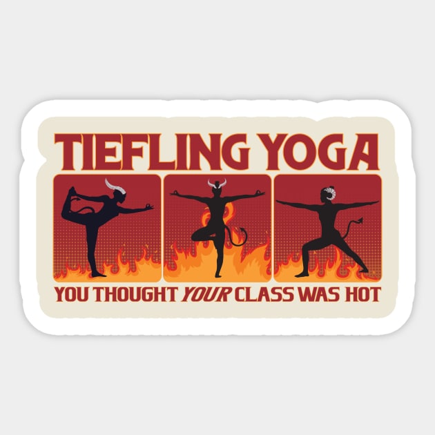 Tiefling Yoga Sticker by KennefRiggles